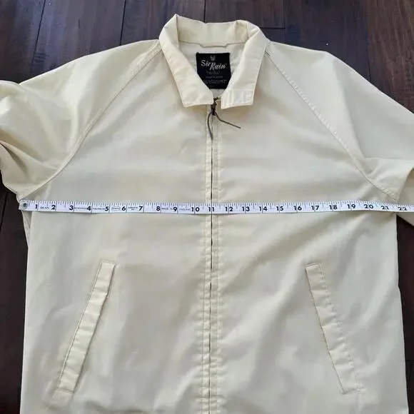 Vintage Work Jacket Men's Yellow Full Zip Gabardine 60s Talon 70s Chore Light - Picture 8 of 11